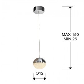 Lampara Led Sphere Cromo Tulipas 1 Esferica 5W 793301