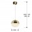 Lampara 1L Led Sphere Ø20 Laton 793407