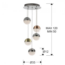 Lampara 5L Led Sphere Color 793534
