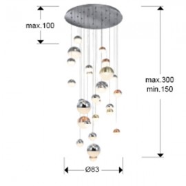 Lampara 27L Led Sphere ColØ80 Cct 793960K