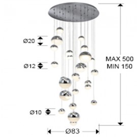 Gran Lamp Sphere Ø80 27L Cromo Cct 793971GK