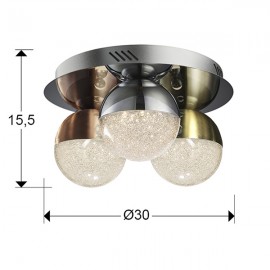 Plafon 3L Led Sphere ColorØ30Dim 794025