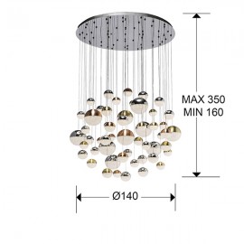 Lamp Sphere Ø140 55L Dimable 794691B