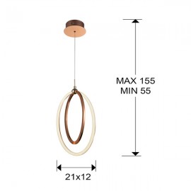 Lampara Led Ocellis 22Ø Oro Rosa 814263