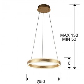 Lampara Led Helia Oro 50Ø 831940