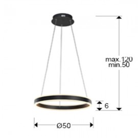 Lampara helia Led Negro Mate 50Ø 831956