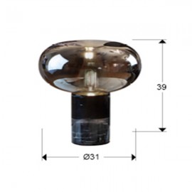 Sobremesa Fungi 1l marmol negro 837125