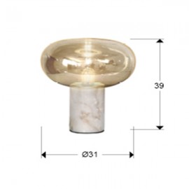 Sobremesa Fungi 1l marmol blanco 837156
