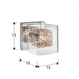Aplique Led Lios Cromo Y Cobre 867123
