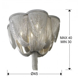 Plafon Led Minerva Cadenas Acabado En Niquel 6 G9 6W 872593