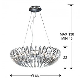 Lampara Ariadna Cromo Cristal 12Xg9 876113