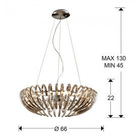 Lampara Ariadna Cromo Cristalchampagne 12Xg9 876124