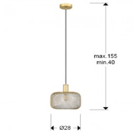 Lampara Osiris 1 Luz Oro 910149