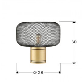 Sobremesa Osiris 1 Luz Oro-Negro 910538
