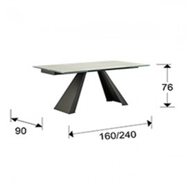Mesa Comedor Exterior Alai Blanca 983174