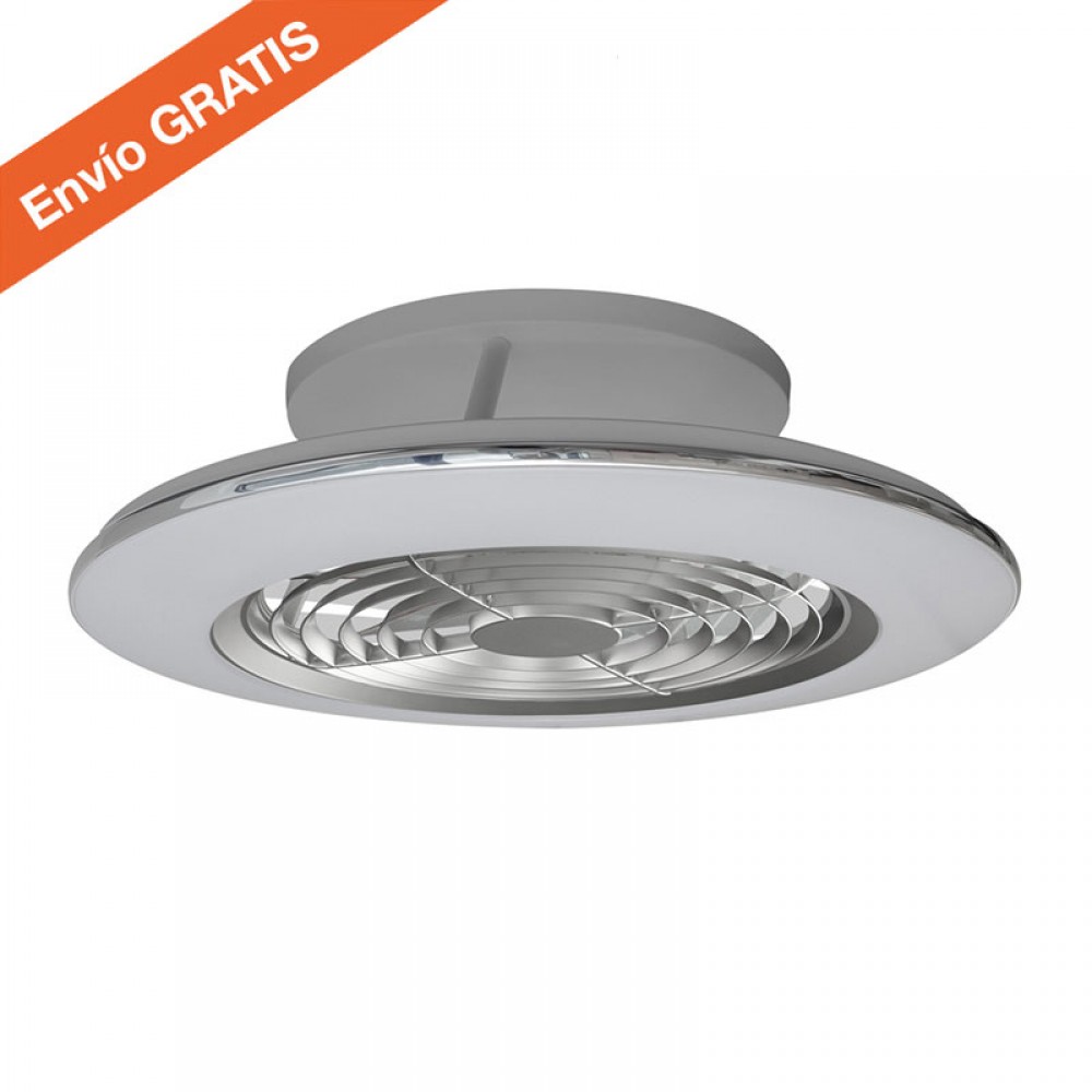 Ventilador MINI ALISIO Plata DC 28W Led 70W Mando 7494