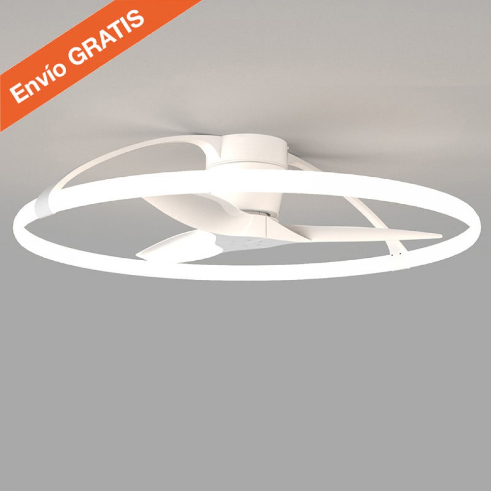 Ventilador NEPAL Blanco DC 35W Plafon Led 75W Mando 7530