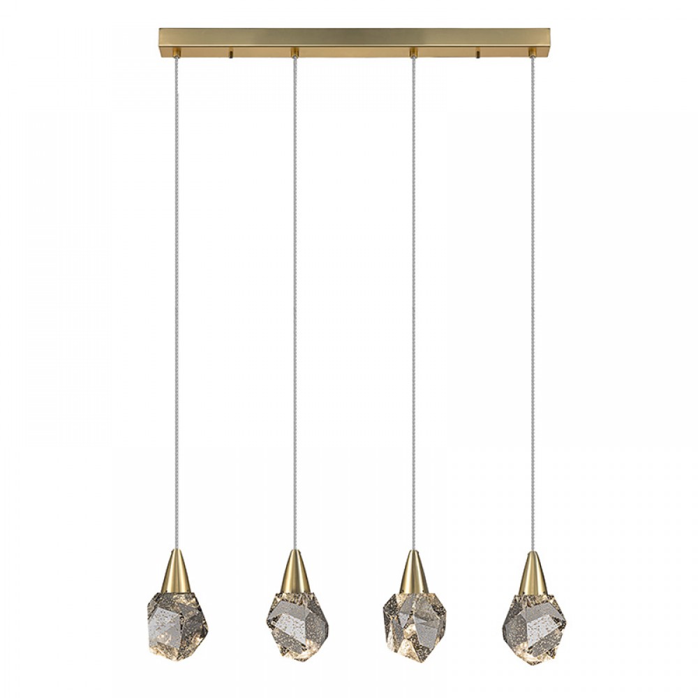 Lampara Aquaria 4 Luces oro mate 157155