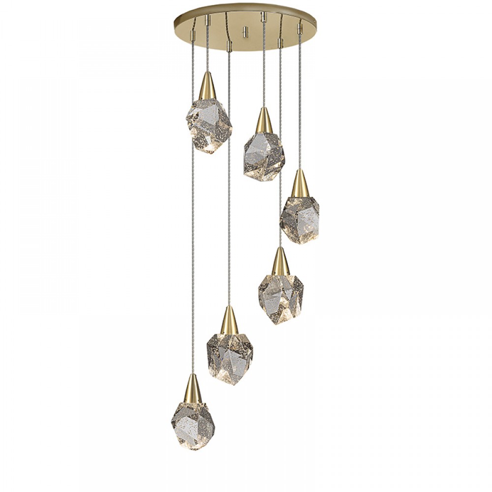 Lampara Aquaria 6 Luces oro mate 157261