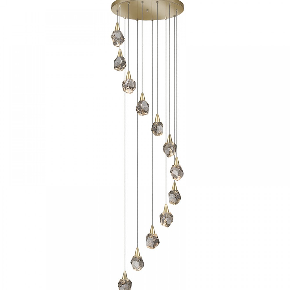 Lampara Aquaria 12 Luces oro mate 157322