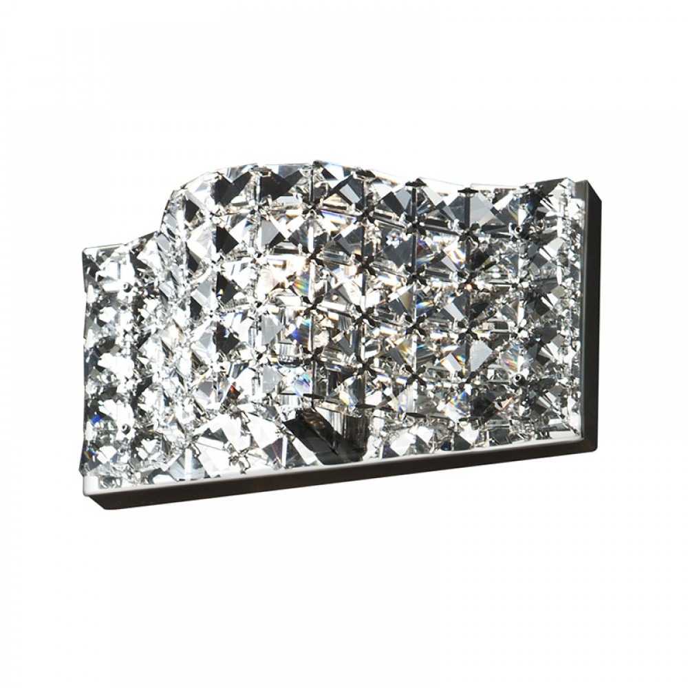 Aplique Led Onda 1L Cromo Cristal Facetados 160320