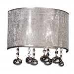 Aplique Led Andromeda 2L Cromo Burbujas Cristal 174631