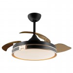 Ventilador Heron DC Negro Oro Dimable 175197D