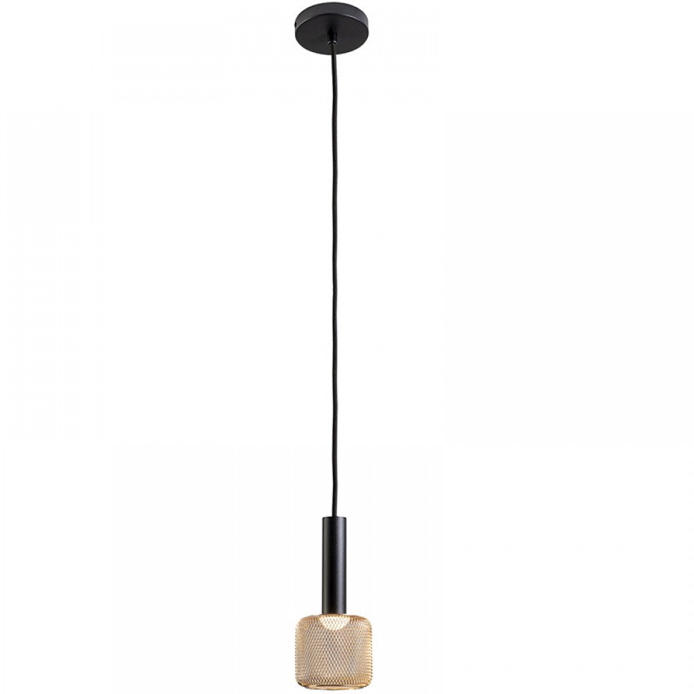 Lampara 1L Sincro Negro-Oro 175265