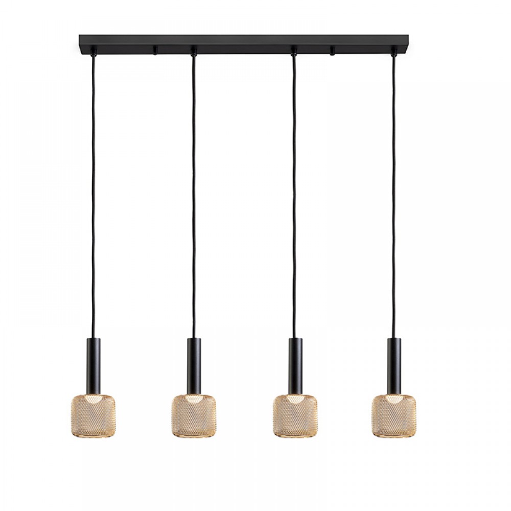 Lampara 4L Sincro Negro-Oro 175395