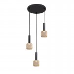 Lampara 3L Sincro Negro-Oro 175470