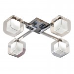 Plafon Led Cube Cromo Cuatro Dobles Tulipas 4 G9 6W 183320