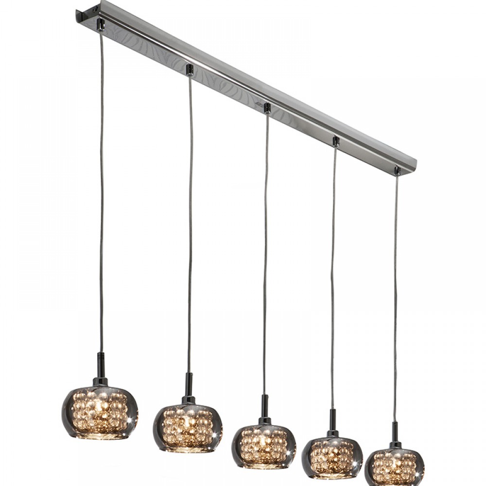 Lampara Led Arian Acero Brillo Cristal 5L 193539