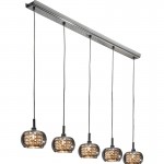 Lampara Led Arian Acero Brillo Cristal 5L 193539