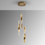 Lampara Twist 3 Luces oro 219381