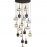 Lampara Norma 18 Luces Negro-Laton 225892