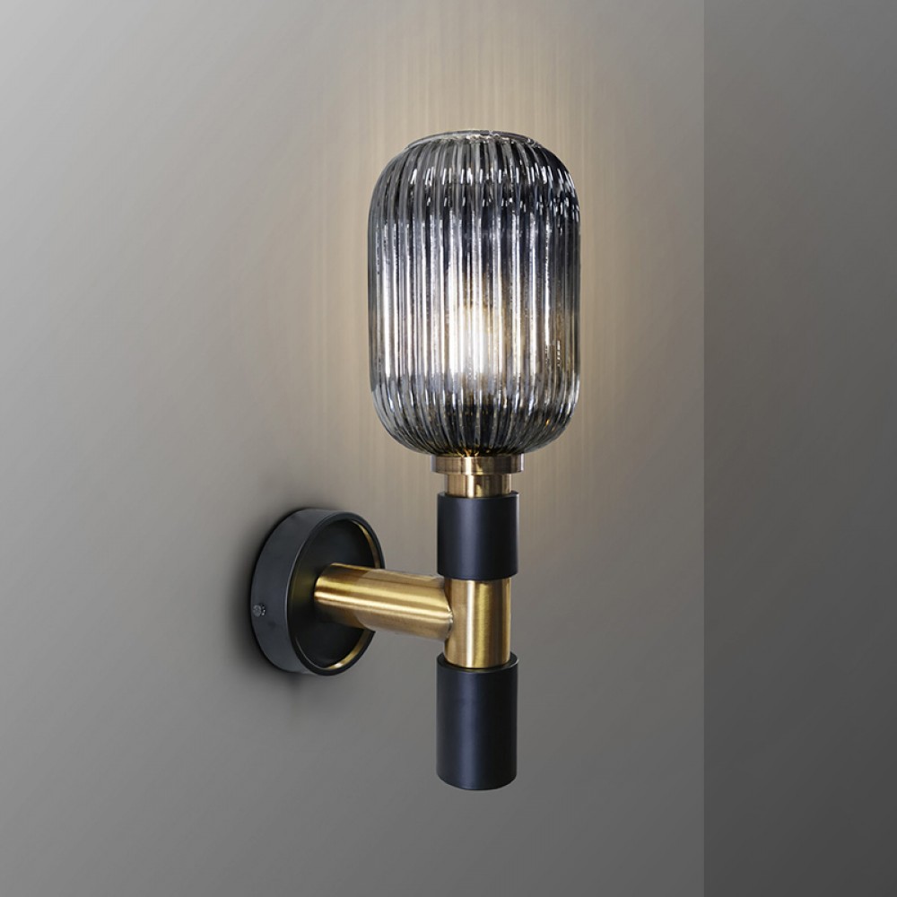 Aplique Norma 1 Luz Negro-Laton 225960