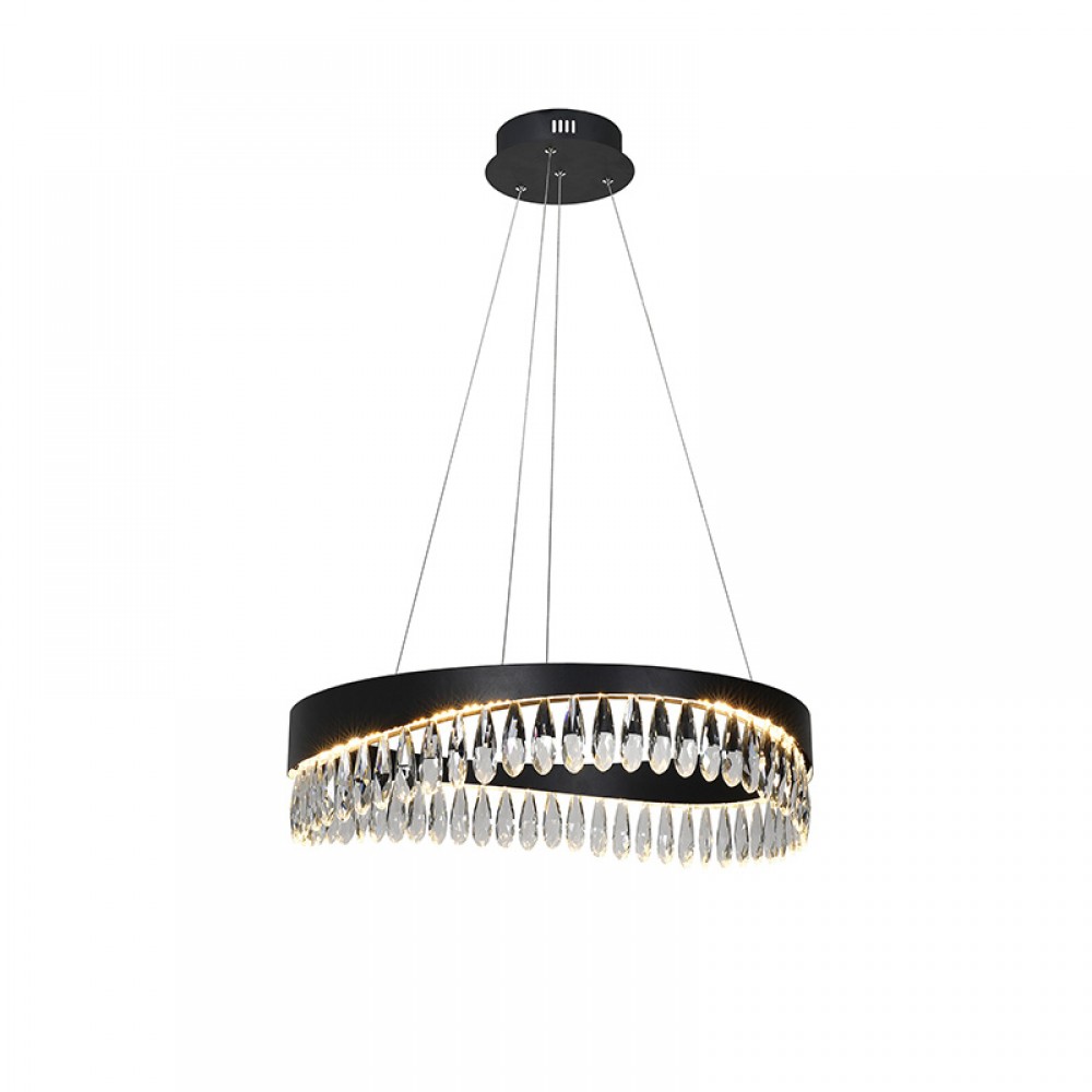 Lampara Selene 60Ø Negro-Cristal 294720