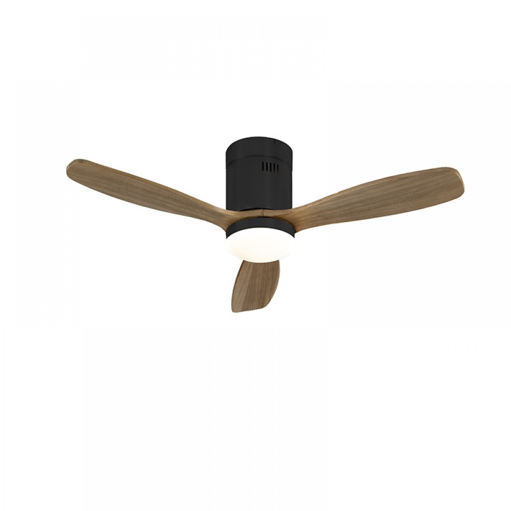 Ventilador Mini Siroco Negro-Nogal Dimable 329385D