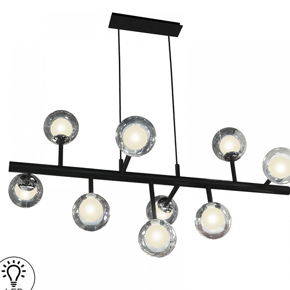 Lampara 9L Altais Negro Cromo 345509