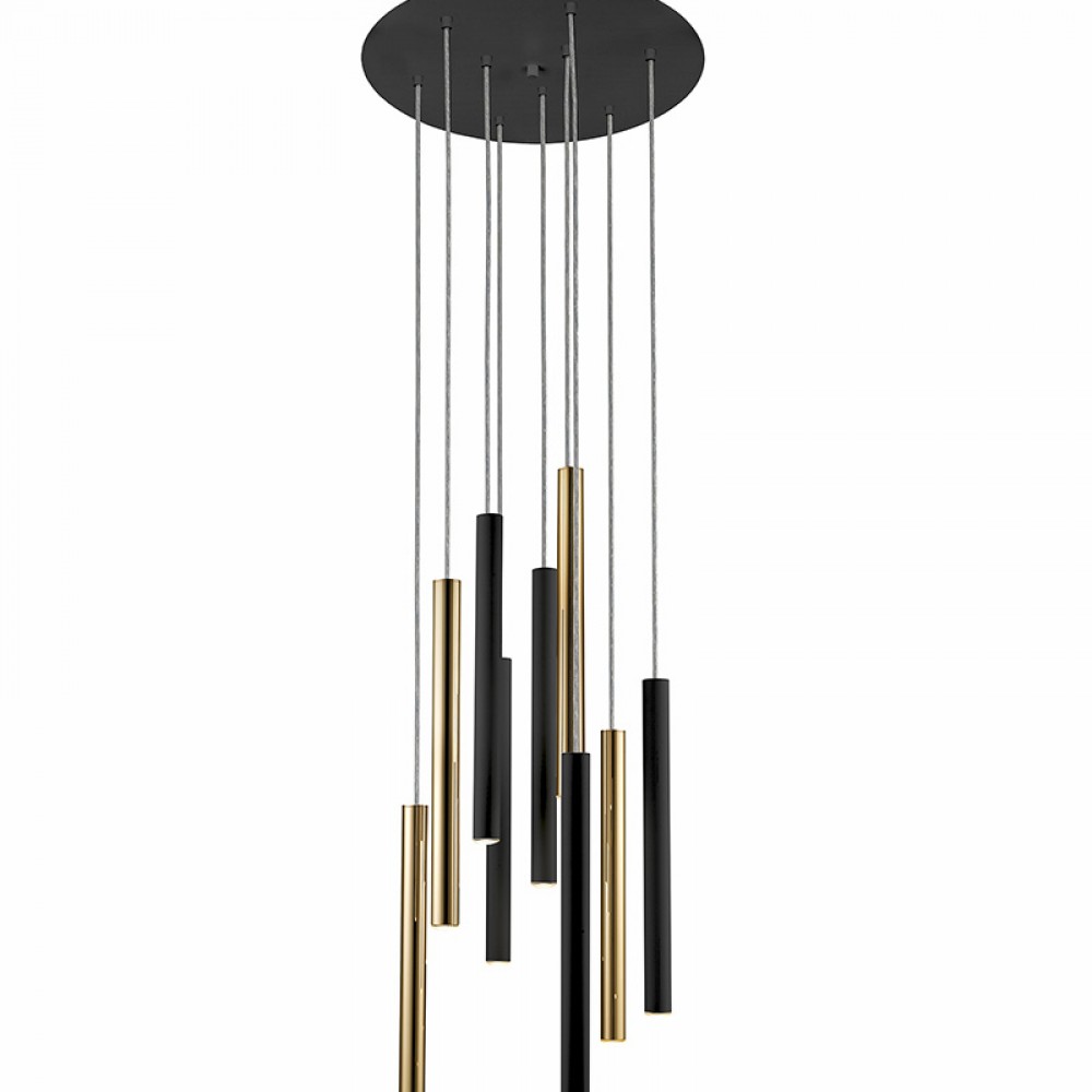 Lampara Varas Oro-Negro 9L Dimable 373272D