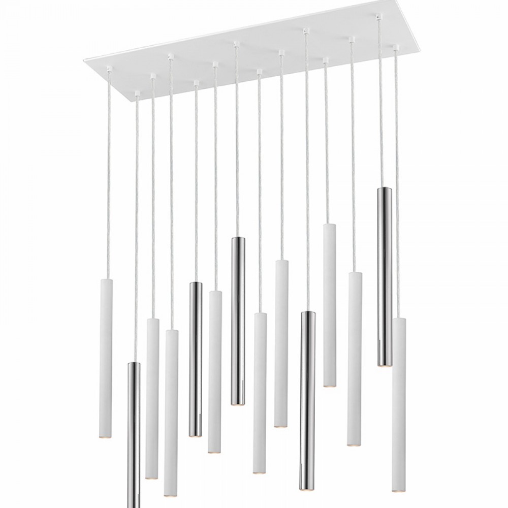 Lamparas Varas Cromo-Blanco 14L Dim 373416D
