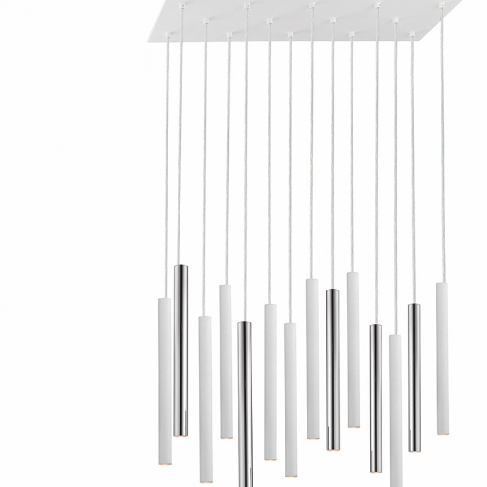 Gran Lampara Varas Cromo Blanco 14L 373416G