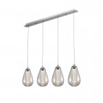 Lampara Led Taccia Cromo 4 Doble Tulipa 5W 394460