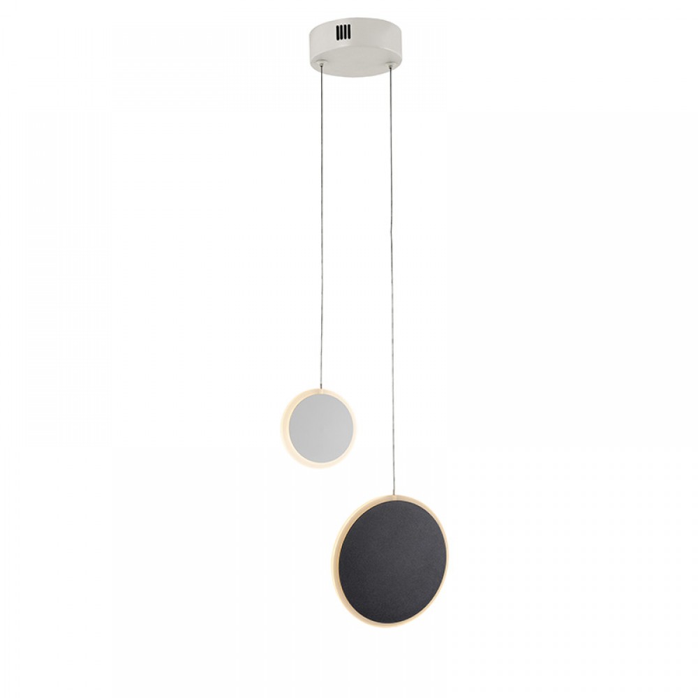 Lampara Duo 2 Luces Blanco-Negro 403515