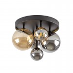 Plafon Dark 5 Luces negro-laton 439244