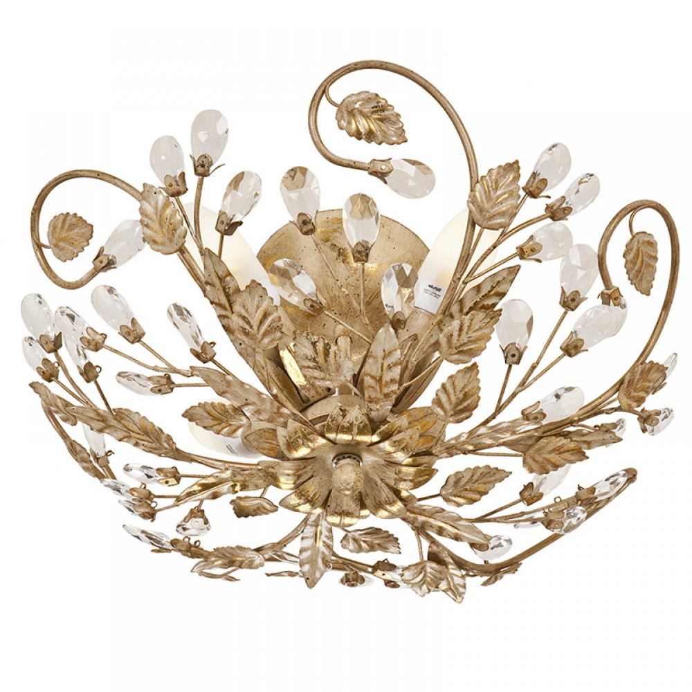Plafon Led Verdi Marfil Y Pan De Oro 4 E14 4W 481541