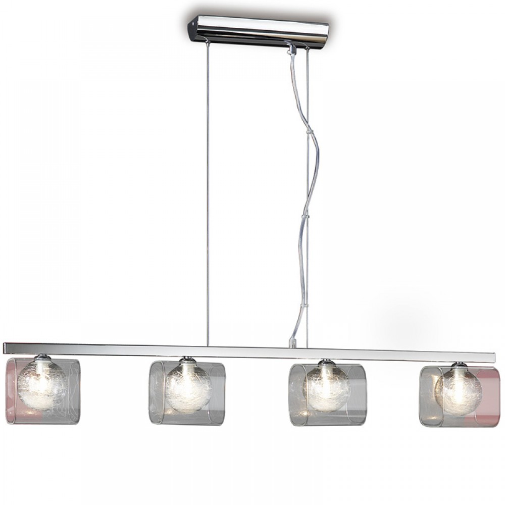 Lampara Led Eclipse Cromo 4 Tulipas 506514