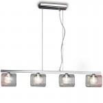 Lampara Led Eclipse Cromo 4 Tulipas 506514