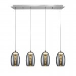 Lampara Led Nebula Cromo 4Doble Tulipa 5W 584214