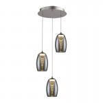 Lampara Led Nebula Cromo 3 Doble Tulipa 5W 584326